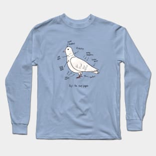 Anatomy of a Pigeon Long Sleeve T-Shirt